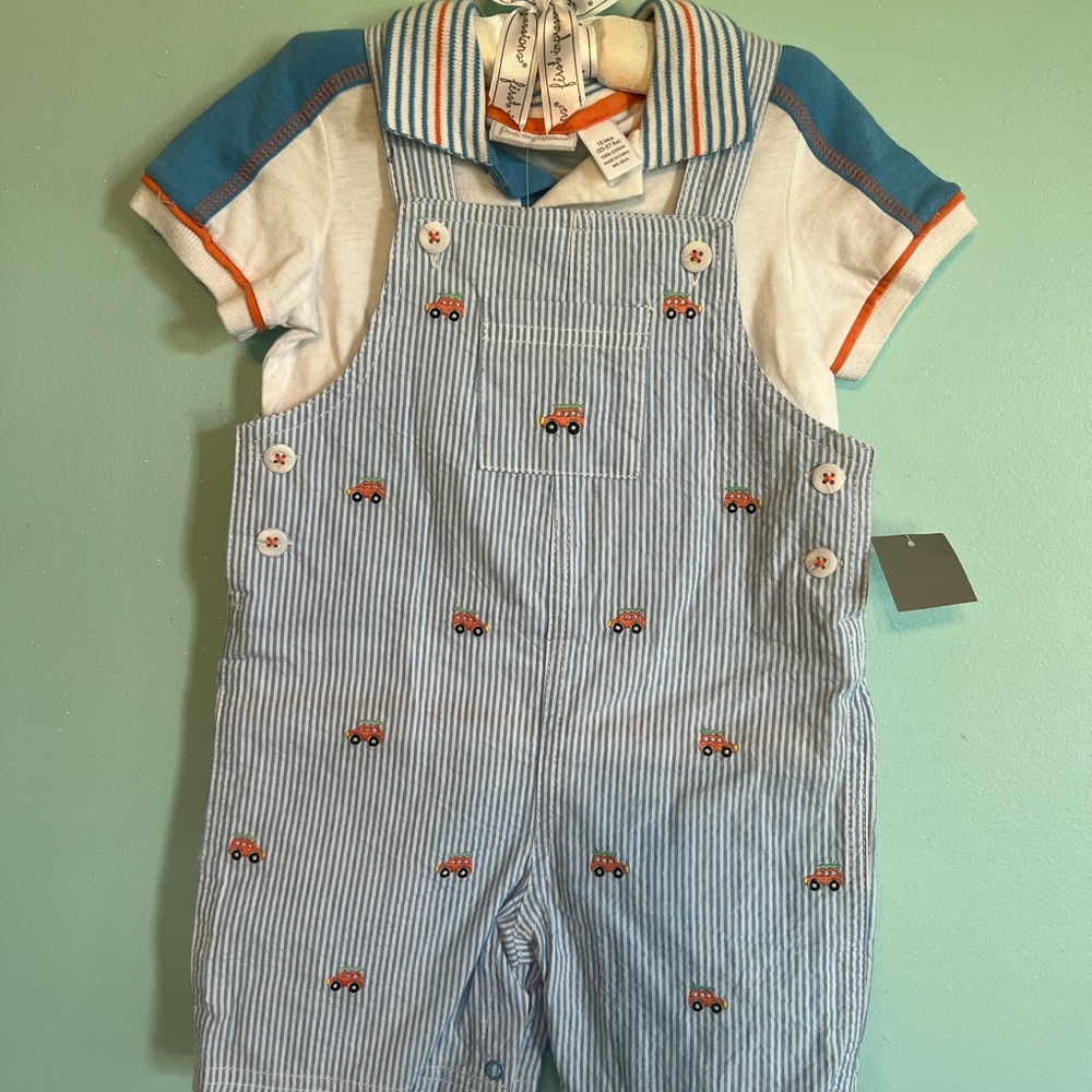 Boys Bibs, Shorts and Shirt.  Size 18mons.  NWT, never been worn.